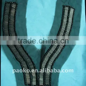 Fashion Style Handmade Neckline Bead Sew on Patch Beaded Applique 1pc thumbnail-1