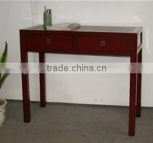 Chinese Antique Furniture Red Wood Console Table thumbnail-1