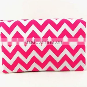 Nappy Bag Organizer Personalized Pink and White Chevron Diaper Bag thumbnail-3