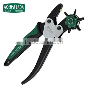 LAOA High Quality New DIY Ergonomic Leather Hole Punches 6 Sizes Revolving Leather Punch thumbnail-4
