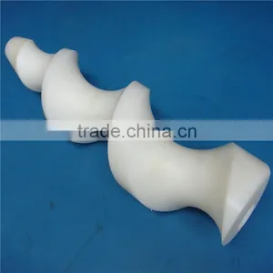 High Precision Engineering Plastic Cnc Machining Polyethylene pe Plastic Conveyer Screw Rod for Feed Machine thumbnail-4