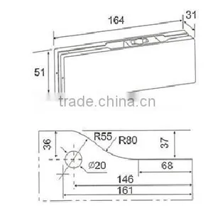Patch Fittings Glass/glass Door Patch Fitting Price/door Patch Fittings (DL-022) thumbnail-2