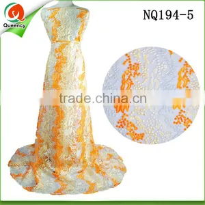 High Quality African French Lace Fabric Embroidery Design Tulle Lace NQ194-5 thumbnail-1