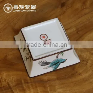 Korean Pure Hand Painted Ceramic Popcorn Bowl thumbnail-6