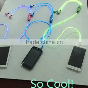 Manufacturer Cool el Earphone Fashion Led Earphone Strongly Bright el Wire Earphone thumbnail-4