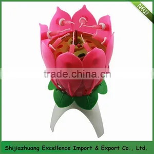 2014 Hot Sale Flower Birthday Candle With Music thumbnail-3