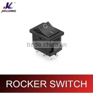 6pins On-off 6P 6A 250V AC Illuminated Rocker Switches DPDT Double Pole Double Throw Rocker Switch KCD1-203C-T thumbnail-2