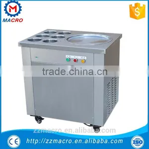 Double Compressor Double Flat Pans Fry Ice Cream Machine thumbnail-2