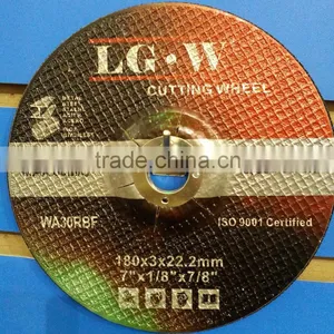 H544 180mm Black Resin Deoressed Center Grinding Wheel for Inox/metal thumbnail-1