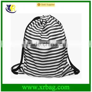 Women Mochila Man Sport Gym Bags Travel Stripe Printed Eco Drawstring Bag thumbnail-1