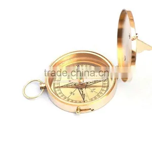 Nautical Solid Brass Admiral's Sundial Compass With Rosewood Box 13422 thumbnail-4