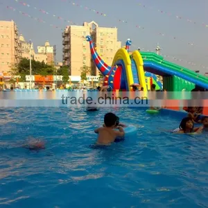 Hot Sale Giant Metal Frame Swimming Pool Water Park Inflatable Water Park thumbnail-2