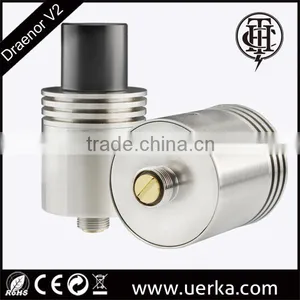 THC Draenor V2 Rda Atomizer, Rebuildable Dripping Atomizer, Dual Coil Atomizer for 18350 18650 Box Mod thumbnail-1