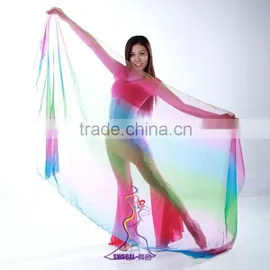 SWEGAL Wholesale Belly Dance Silk Fan Dance Use Costume Many Colors Choose thumbnail-2