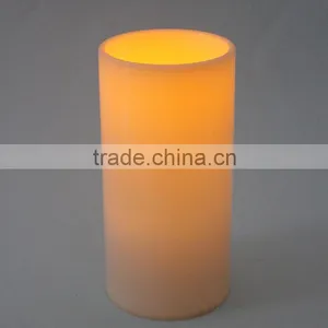 4x8 Inch Yellow Flickering Big Pillar Outdoor Battery Led Candle thumbnail-1