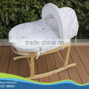 Hand Made Cradle Baby Moses Basket / Moses Basket Set /maize Basket/ Bassinet,/ Corn Basket /with Rocking Stand BB007 thumbnail-1