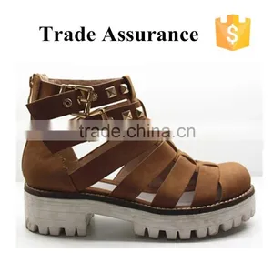 Women Spike Shoes Studded Rivet High Top Flat Shoes thumbnail-1