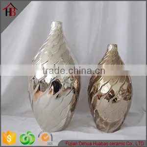 Electroplated Ceramic Tall Flower Vase Decor thumbnail-1