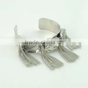 Wholesale Women Silver Tassel New Silver Design Ladies Bracelet Model Silver Plate Crystal Bracelets Bangles thumbnail-2