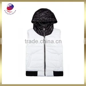 Sleeveless Zip up Hoodie White Sport Fashion Causal Style thumbnail-1