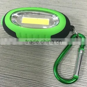 COB Rubberized Mini LED Keychain Flashlight With Magnet and Carabiner thumbnail-1