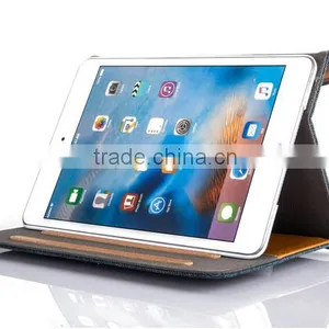 Tablet Cellphone Bundle PU Leather and Jean Cloth Wallet Flip Cover thumbnail-4