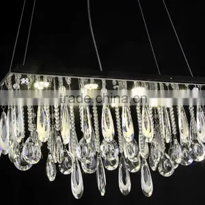 WD-6815PA/PL Zhongshan Top K9 Crystal Rectangular Pendant Light thumbnail-2