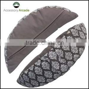 Dark Grey Small Cresent Cushion for Meditation, Neck Rest thumbnail-1