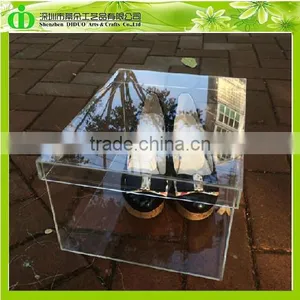 DDS-0003 Trade Assurance Chinese Factory Wholesale Clear Acrylic Shoe Box thumbnail-1