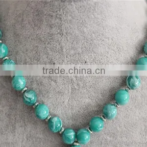 Stock Wholesale Arylic Resin Beads Statement Necklace thumbnail-5