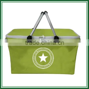 Unique Double Handle Picnic Basket Cooler thumbnail-6