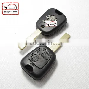 Good Price Peuguot Key Shell for 307 Blank 2 Button With Logo Car Key Peugeot Romote Key Case thumbnail-1