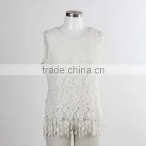 F5S12100 Fashion Design Women Lace Tank Top thumbnail-1