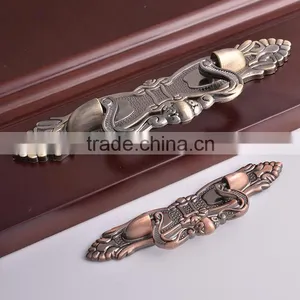 Supplier Wholes Antique Brass/Cooper Luxury Zamak Zinc Alloy Furniture Cabinet Handles,European Style Drawer Knobs thumbnail-1