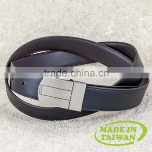 Reversible Blank Belt Buckle With Black Leather Belts thumbnail-3
