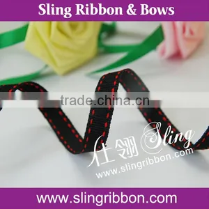 9mm Polyester Stitched Grosgrain Ribbon For Sale thumbnail-2