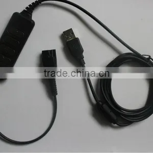New USB Adapter (USB QD Cord) for Call Center Headset thumbnail-1