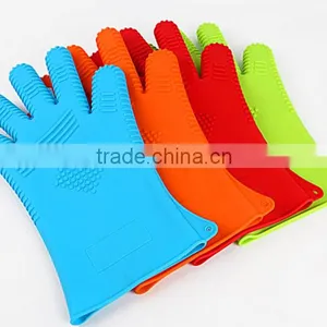 Kitchen Cooking Oven Heat Resistant Silicone Gloves thumbnail-3