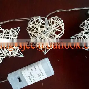 Holiday Heart-shaped Rattan LED String Light for Christmas Point Party Light thumbnail-1