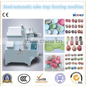 CE Standard Semi-automatic Cake Tray Forming Machine Paper Cake Tray Forming Machine thumbnail-1