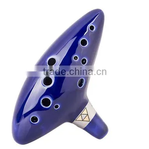 Wholesale Handcrafted 12 Hole Flute Ceramic Ocarina thumbnail-1