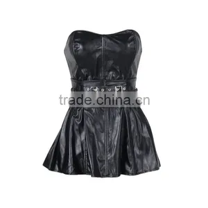 Fashionable Top Quality Corset Latex Leather Corset Corset Lingerie thumbnail-1