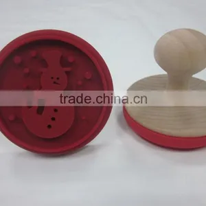 Factory Manufactured Christmas Snowman Silicone Stamp Silicone Cookie Stamp thumbnail-2