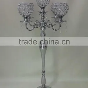 FS270 New Arrival Beautiful Crystal Ostrich Feather Centerpieces Wedding Decoration thumbnail-1