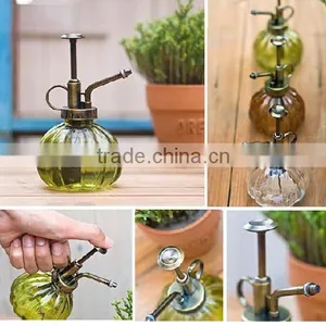 Stripe Hand Pump Glass Sprayers With Golden Lid thumbnail-2