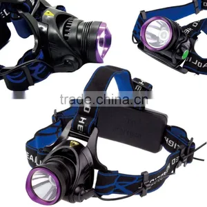 1800 Lm XM-L T6 Focus LED Headlamp Headlight Head Torch Lamp Front Lamp Camping Hiking Light With AC Charger + Car Charger thumbnail-2