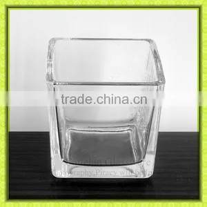 G365 Anhui Cattelan Glassware Factory Glass Material Square Vase for Fresh Flower for Home Decoration thumbnail-1