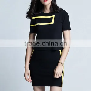 China Supplier Oem Service Latest Design Short Sleeve Ladies Knitted Sport Suits thumbnail-2
