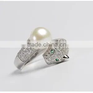 Shaped Sterling Silver Freshwater Button Pearl Earrings thumbnail-1