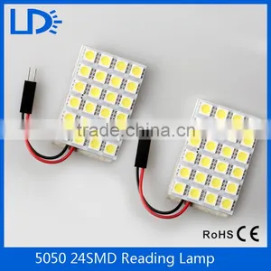 BA9S T10 Auto Led Dome Light 5050 24smd Car Light Bulbs thumbnail-1